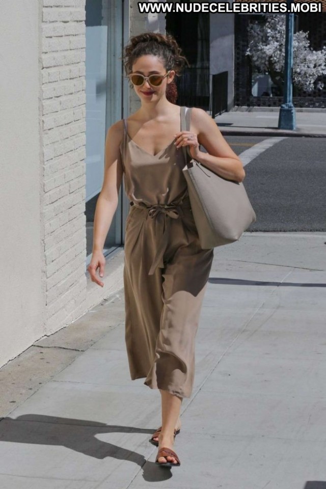 Emmy Rossum Beverly Hills Posing Hot Paparazzi Babe Celebrity